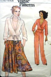 7014 EZ LONG WRAP TOP,BELT,CIRCLE SKIRT,PANTS PATTERN 10,14